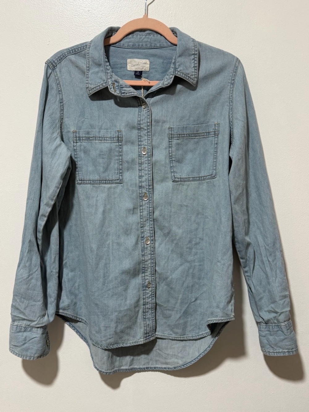 Universal Light Blue Denim Button-Front Shirt